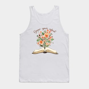 Grow Your Mind Books Flower Tank Top